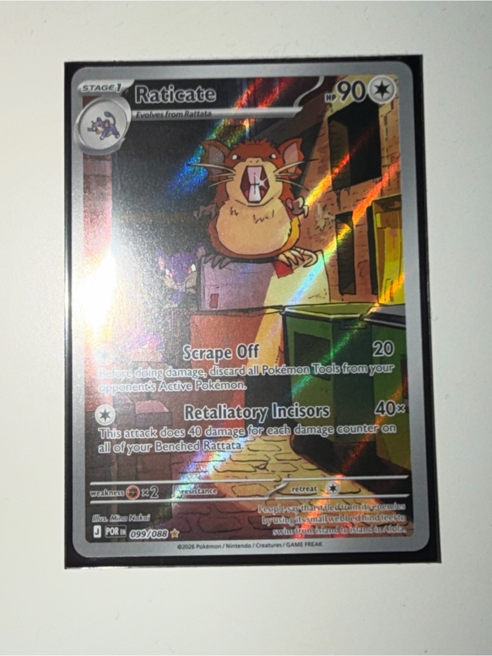 Pokemon Raticate - 099/088 - ME03: Perfect Order (POR) Card